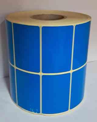 برچسب کاغذی 51×34 دو ستونه 3000تایی آبی