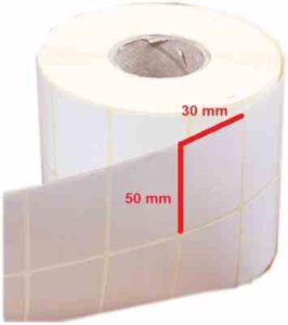برچسب کاغذی 50×30 دو ستونه 3000 عددی